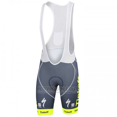 2016 Fahrradbekleidung Tinkoff Gelb Trikot Kurzarm und Tragerhose